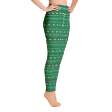 Load image into Gallery viewer, Happy Holidays UGLY SWEATER pattern- Yoga Leggings - Cannabis Incognito Apparel CIA | Cannabis Clothing Store