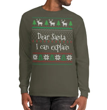 Load image into Gallery viewer, Dear Santa I can explain - Long Sleeve T-Shirt - Cannabis Incognito Apparel CIA | Cannabis Clothing Store