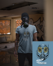 Load image into Gallery viewer, gas mask t shirt design | Original Art by Nathan Gregory | CIA Clothing and Print - CIA (Cannabis Incognito Apparel)