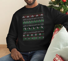 Load image into Gallery viewer, Happy Holidays &amp; Happy New Years Ugly Sweatshirt - Cannabis Incognito Apparel CIA | Cannabis Clothing Store