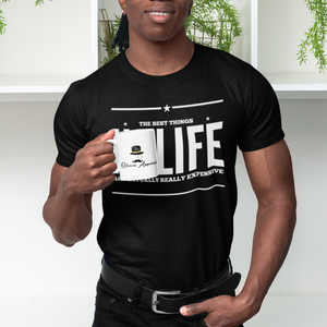 The best things in life are actually really expensive | Black T-Shirt - Cannabis Incognito Apparel CIA | Cannabis Clothing Store