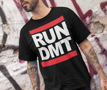 Load image into Gallery viewer, RUN DMT Black T shirt (CIA Cannabis Incognito Apparel) - Cannabis Incognito Apparel CIA | Cannabis Clothing Store